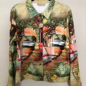 Artistic Multicolor Jean Jacket